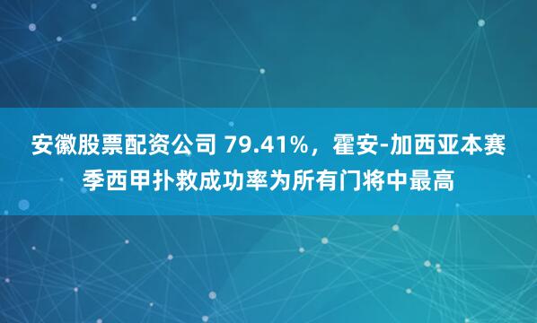 安徽股票配资公司 79.41%，霍安-加西亚本赛季西甲扑救成功率为所有门将中最高